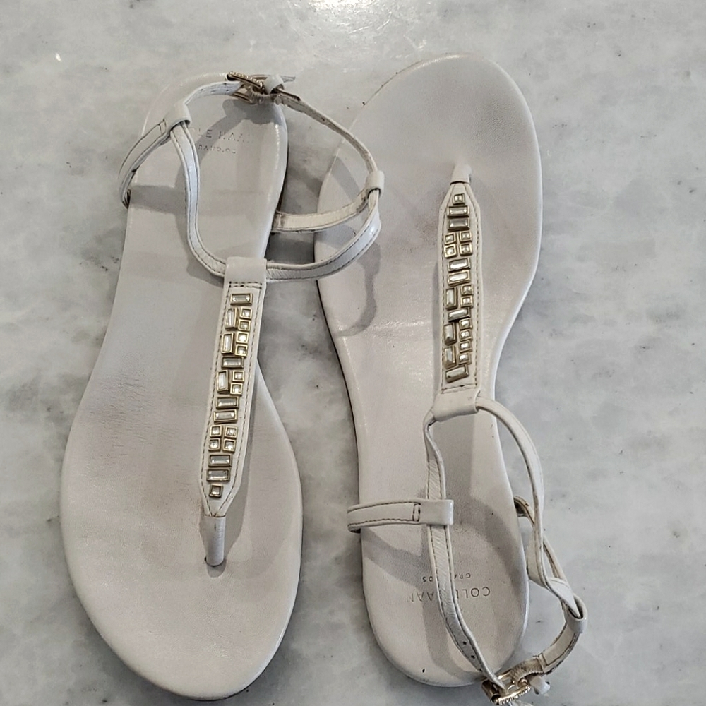 Cole Haan#Leather white sandal